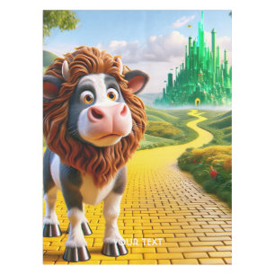 Nappe Chemin de lion de vache mignonne Imaginaire