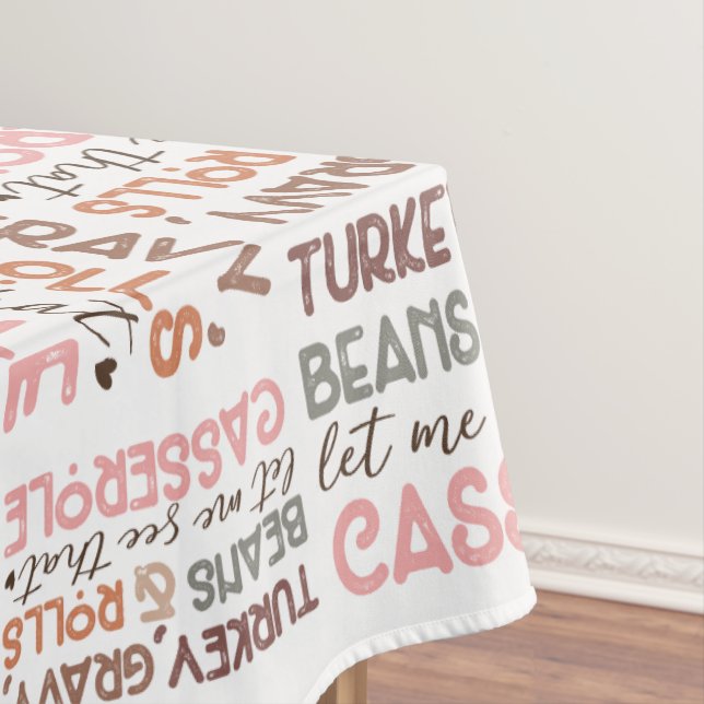 Nappe Chic Fun Thanksgiving Turquie haricots Casserole (In Situ)