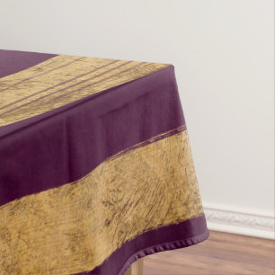 Nappe Chic moderne Faux Gold Brushstrokies sur violet