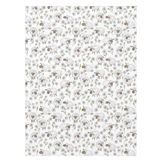 Nappe Chiens de comptage sur blanc (Devant)