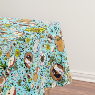 Nappe Chiens de Guinée en bleu