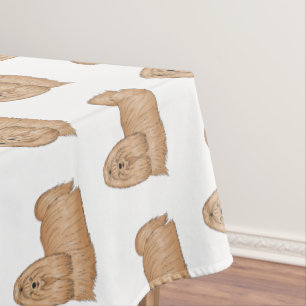 Nappe Chih tzu long cheveux dessin de chien
