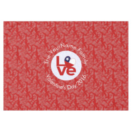 Nappe Chili Red LOVE Drapeau personnalisé