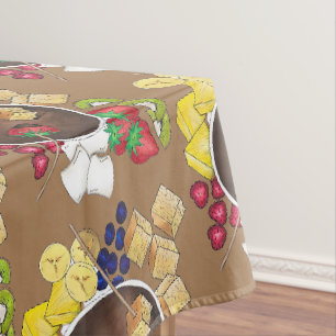 Nappe Chocolat Fondue Pot Retro Dessert Fruit de fête