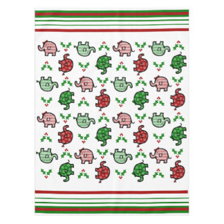 Nappe Christmas Elephant Pattern Tablecloth