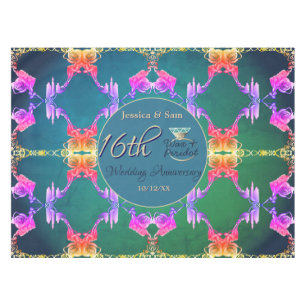 Nappe Cire de 16e anniversaire, Fleur de Statice