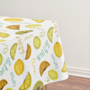 Nappe Citron et citron vert Motif Fruit court