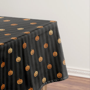 Nappe Citrouilles et rayures seamless orange en papier a