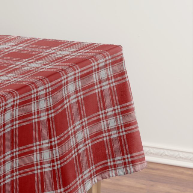 Nappe Clan écossais Menzies Tartan rouge et blanc (In Situ)