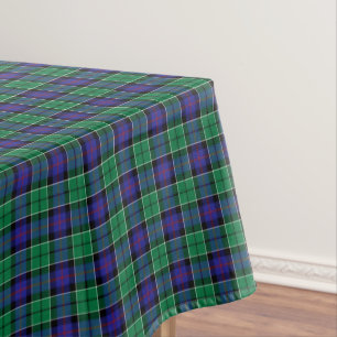 Nappe Clan Leslie Bright Blue et Green Scottish Tartan