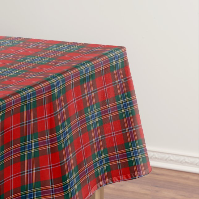 Nappe Clan MacLean Tartan écossais rouge, bleu et vert (In Situ)