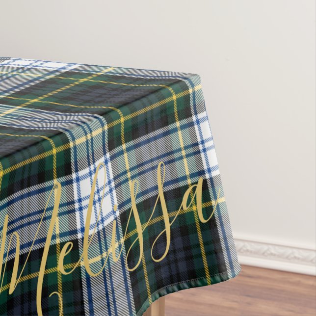 Nappe Clan personnalisé Gordon Tartan Nom du plan (In Situ)