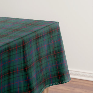 Nappe Clan tartan écossais vert-foncé et bleu de