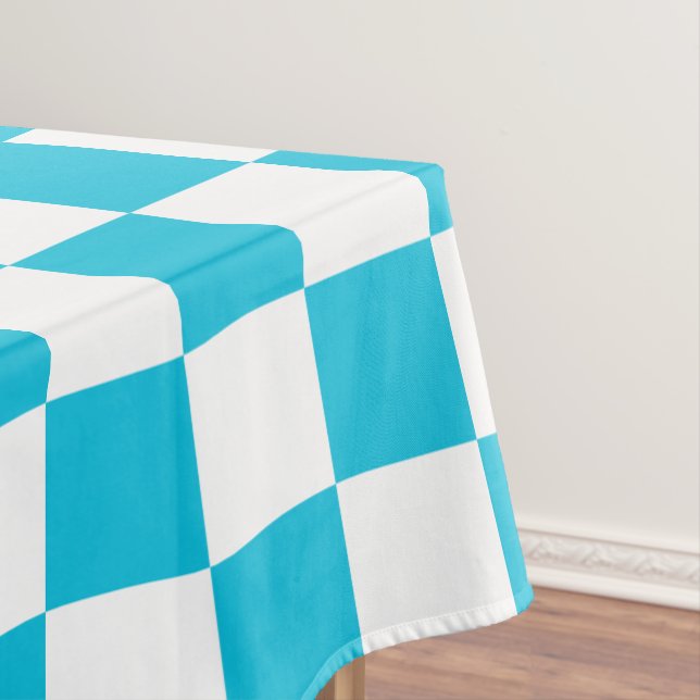Nappe Classic aqua blue checkerboard (In Situ)