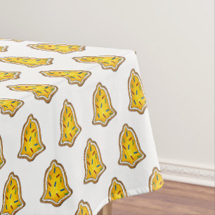 Nappe Cloches jaunes arrosent le biscuit Noël de Noël