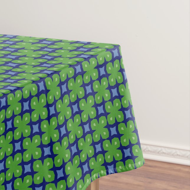 Nappe Clovers à quatre feuilles à deux tons bleu (In Situ)