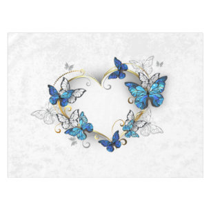 Nappe Coeur bijoux avec papillons Morpho
