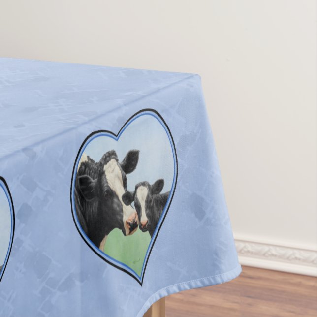 Nappe Coeur bleu de Vache Holstein et de veau mignon (In Situ)