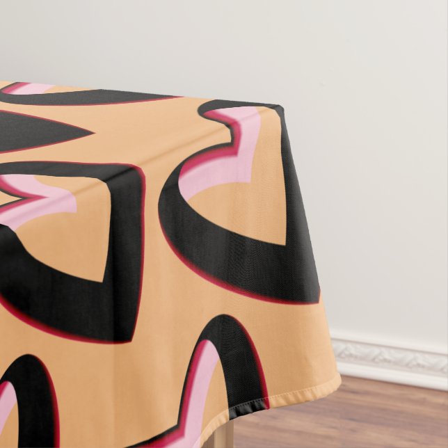 Nappe Cœur dégradé rose rouge et noir (In Situ)