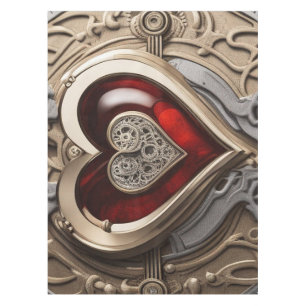 Nappe Coeur Steampunk - Amour mécanique complexe