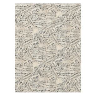 Nappe Collage vintage de papier de musique de feuille