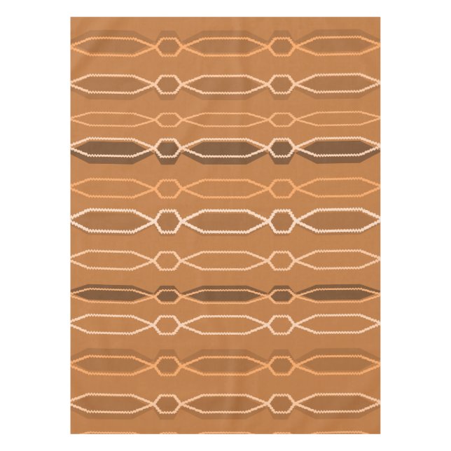 Nappe Colonnes d'Hexagon moderne du Moyen-siècle orange (Devant)