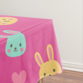 Nappe colorée du motif | de lapins de Pâques