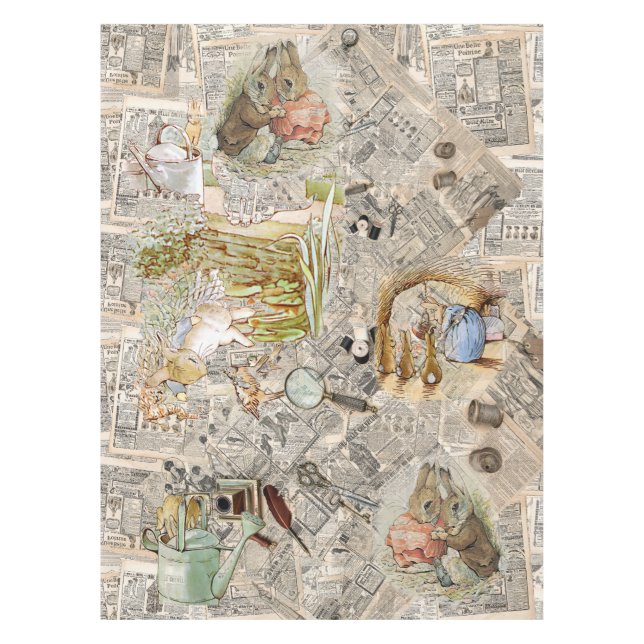 Nappe composition vintage du journal (Devant)