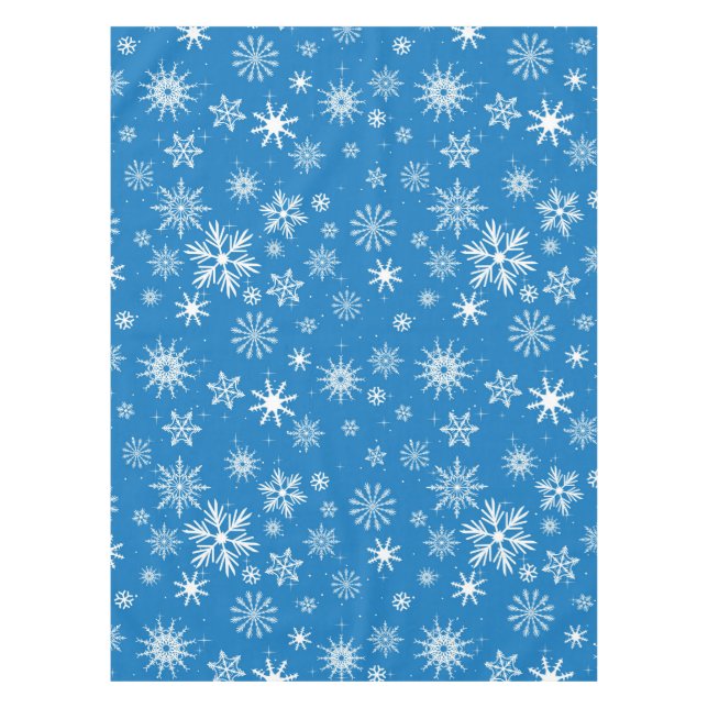 Nappe Conception bleue de Noël de flocon de neige (Devant)