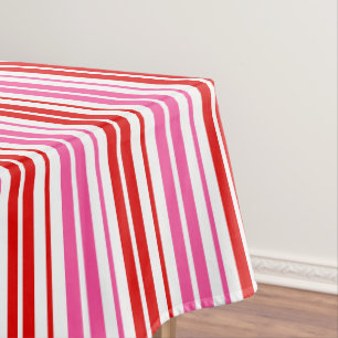 Nappe Conception de bandes verticales rose rouge blanc