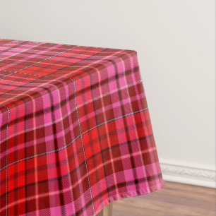 Nappe Conception de carreaux Tartan Rouge Grenat Rose