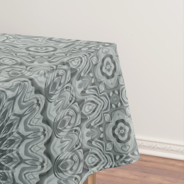 Nappe Conception de motif mandala gris et argent (In Situ)