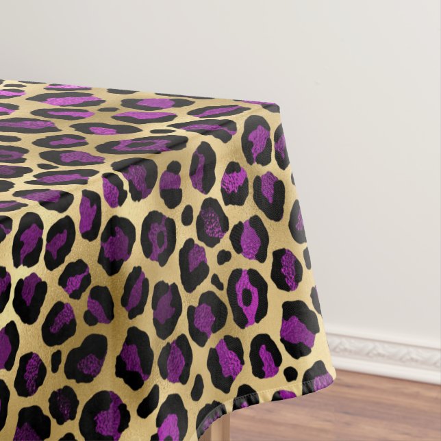 Nappe Conception de série Leopard violet et or 4 (In Situ)