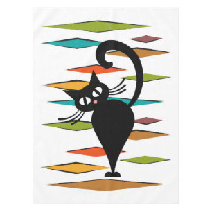 Nappe Conception du chat noir du milieu du siècle