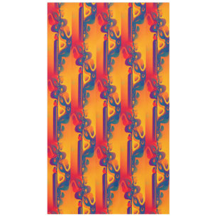 Nappe Conception graphique transparente - jaune rouge I