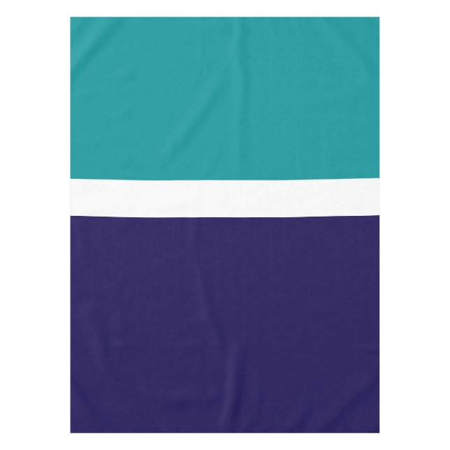 Nappe Conception turquoise de blocs de couleur bleu blan (Devant)