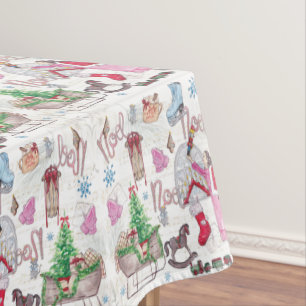 Nappe Conte de fées de Noël Main peint Motif