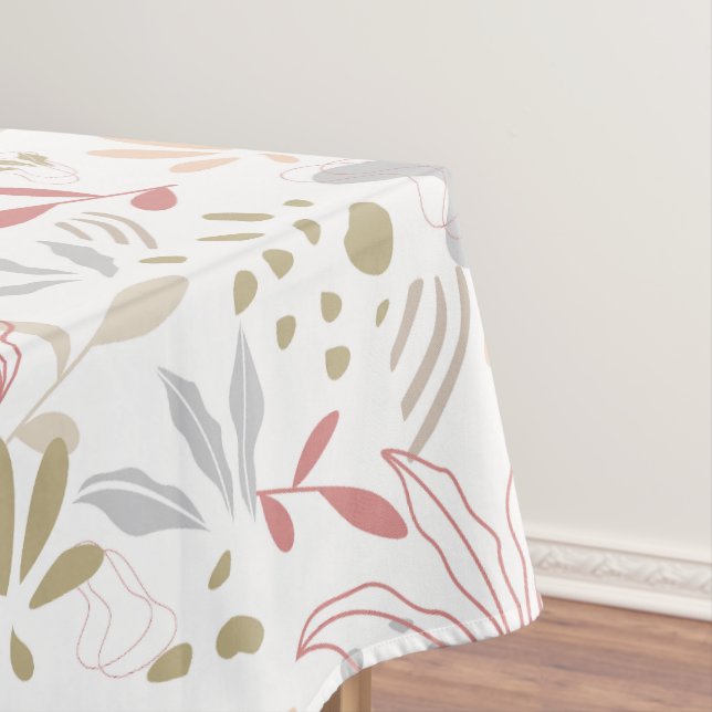 Nappe Contemporary Leaves Grey, Brown, Rust (In Situ)