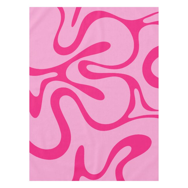 Nappe Contours lisses Preppy rose Abstrait Motif (Devant)