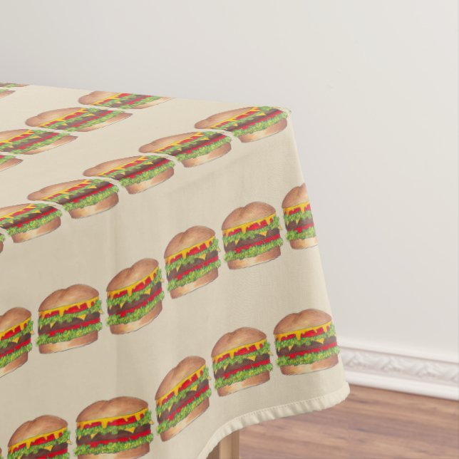 Nappe Cookout Hamburger Burger Cheeseburger Restauration (In Situ)