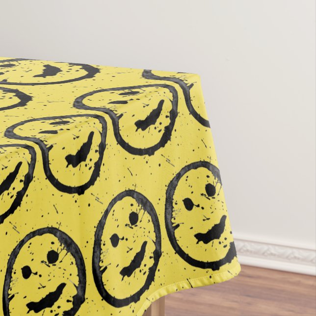 Nappe Cool Sardé Joyeux visage souriant motif jaune (In Situ)