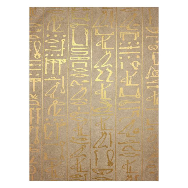Nappe Copie égyptienne de papier de hiéroglyphes d'or (Devant)