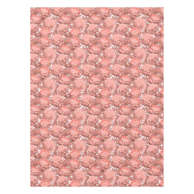 Nappe Corail vibrant motif floral (Devant)