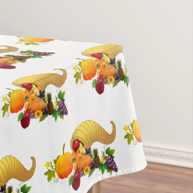 Nappe Corne d'action de grâce de abondance sur blanc (In Situ)