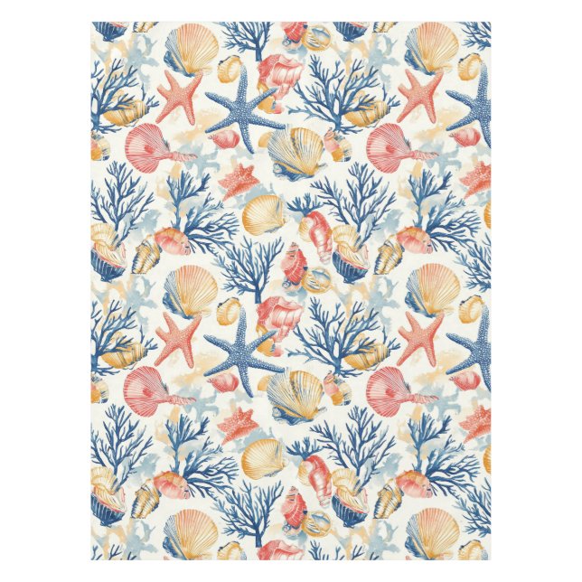Nappe Côtière rustique - Coquillages, Starfish, Reef (10 (Devant)