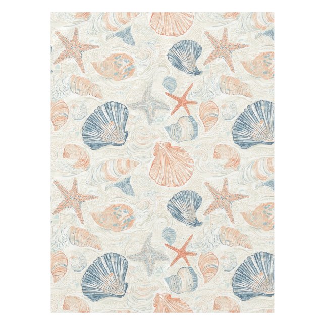 Nappe Côtière rustique - Coquillages, Starfish, Reef (25 (Devant)