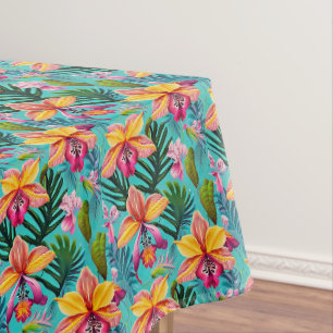 Nappe Coton floral tropical