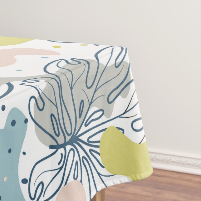 Nappe Couleurs pastel Palm feuilles et formes organiques (In Situ)