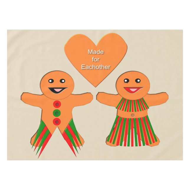 Nappe Couple de pain d'épices de Noël (Devant (Horizontal))