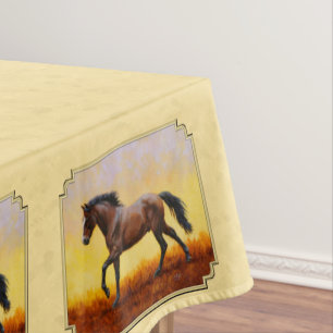 Nappe Courir Dark Bay Horse jaune